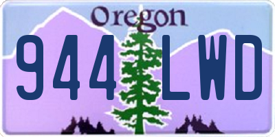 OR license plate 944LWD