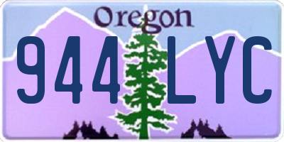 OR license plate 944LYC