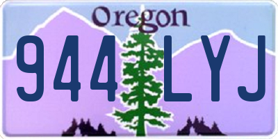 OR license plate 944LYJ