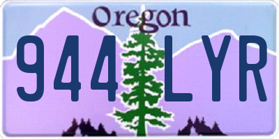 OR license plate 944LYR