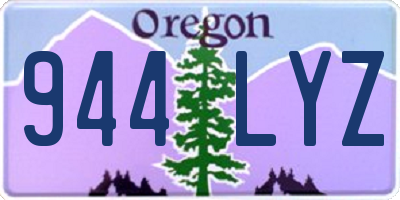 OR license plate 944LYZ