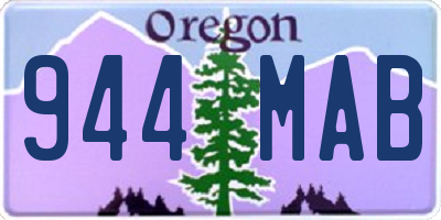 OR license plate 944MAB