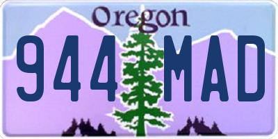 OR license plate 944MAD