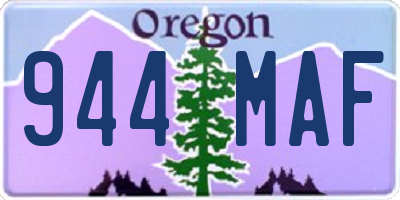OR license plate 944MAF