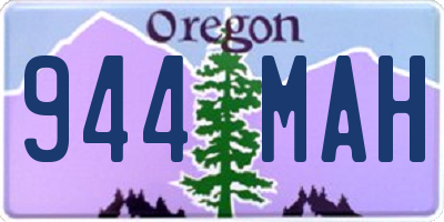 OR license plate 944MAH