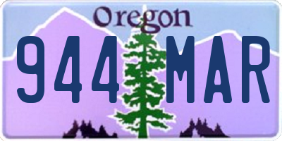 OR license plate 944MAR