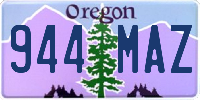 OR license plate 944MAZ