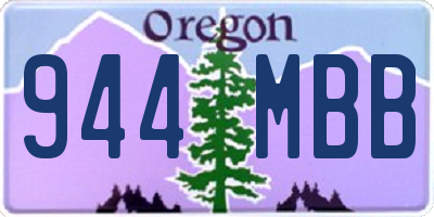 OR license plate 944MBB