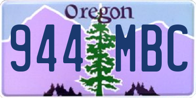 OR license plate 944MBC