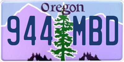 OR license plate 944MBD