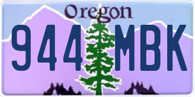 OR license plate 944MBK