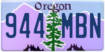 OR license plate 944MBN