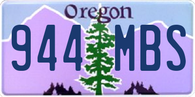 OR license plate 944MBS