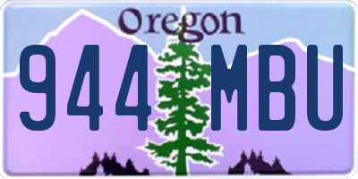 OR license plate 944MBU