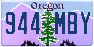 OR license plate 944MBY