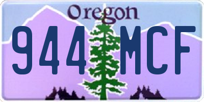 OR license plate 944MCF