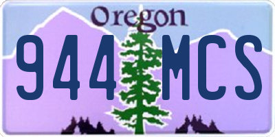 OR license plate 944MCS