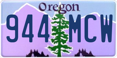 OR license plate 944MCW