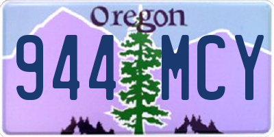 OR license plate 944MCY