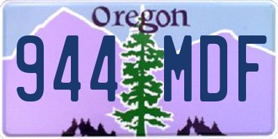 OR license plate 944MDF
