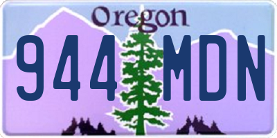 OR license plate 944MDN