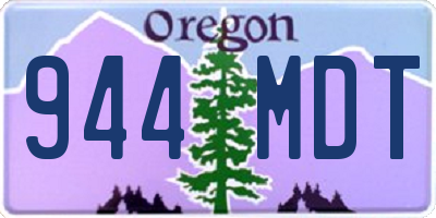 OR license plate 944MDT