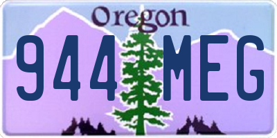 OR license plate 944MEG