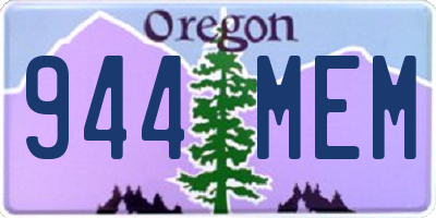 OR license plate 944MEM