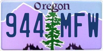 OR license plate 944MFW