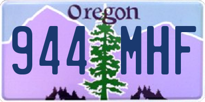 OR license plate 944MHF