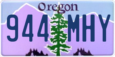 OR license plate 944MHY