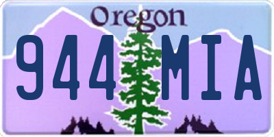 OR license plate 944MIA