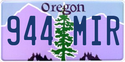 OR license plate 944MIR