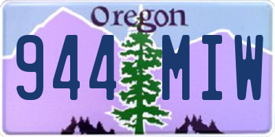 OR license plate 944MIW