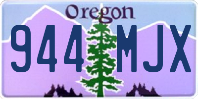 OR license plate 944MJX