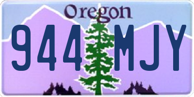 OR license plate 944MJY