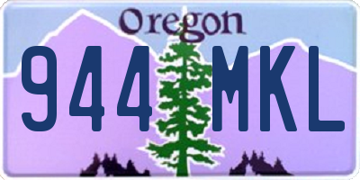 OR license plate 944MKL