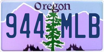 OR license plate 944MLB