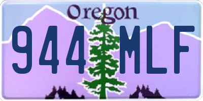 OR license plate 944MLF