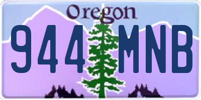 OR license plate 944MNB
