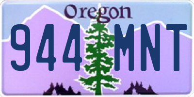 OR license plate 944MNT