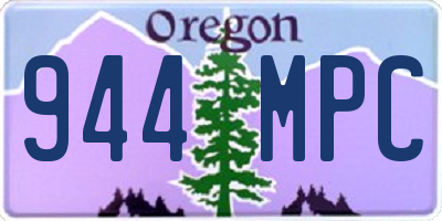 OR license plate 944MPC