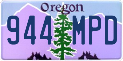 OR license plate 944MPD