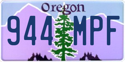 OR license plate 944MPF