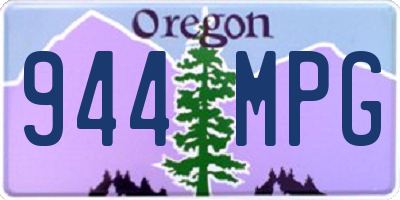 OR license plate 944MPG