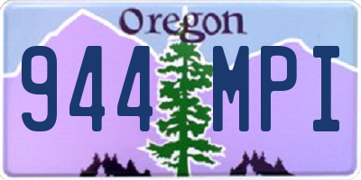 OR license plate 944MPI