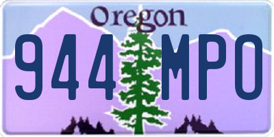 OR license plate 944MPO