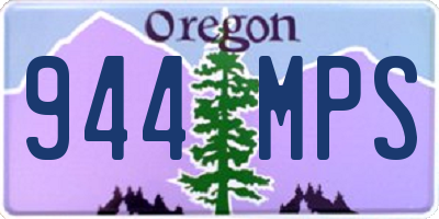 OR license plate 944MPS