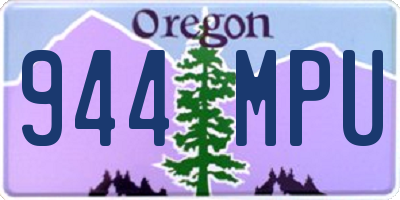 OR license plate 944MPU
