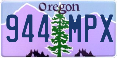 OR license plate 944MPX